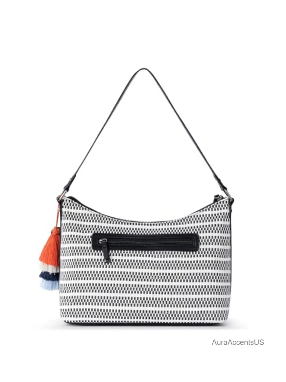 Repreve Eco-Twill Hobo Shoulder Bag with Zipper & Detachable Key Dangle
